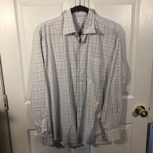 Peter Millar men striped color casual long sleeve shirt, L